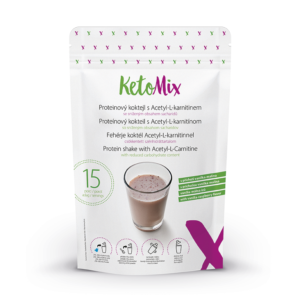 KetoMix Proteinový koktejl s Acetyl-L-karnitinem s příchutí vanilka-malina (15 porcí)